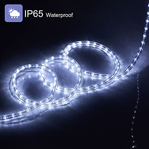 Led Rope Lights Outdoor - 18 Feet 216 Leds Bright Waterproof String Lighting For Tree Bedroom Party Garden Pool Floor Wall Ceiling Eaves Kitchen Christmas Festival Indoor Outdoor Decoration, Plug In #TOP2