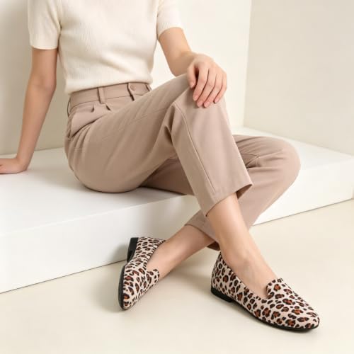 Image of Dear Time Women's Casual Loafers Flats Comfortable Round Toe Dress Shoes Slip On Ballet Flats for Women Work Office Shoes