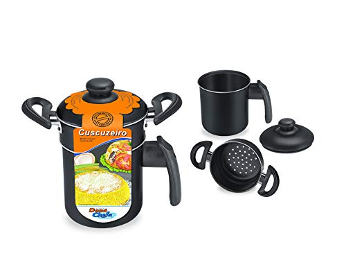 Cuscuzeiro Individual Dona Chefa Preto Pequeno