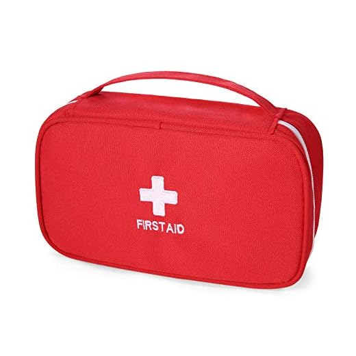 Ellsang First Aid Bag for Home Outdoor Travel Camping, Hiking, Backpacking, Travel, Vehicle(Empty Medical Bag) (Red) …