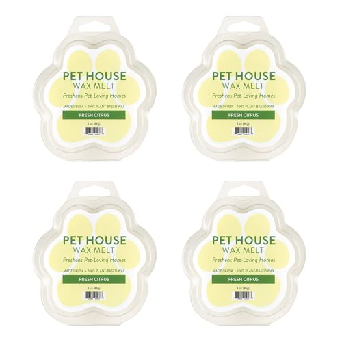 Image of Pet House Fresh Citrus Wax Melts - Long-Lasting Scented Wax Melts Plant Based, Pet Friendly Pack of 4