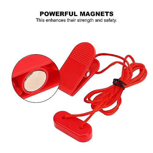 VGEBY 2pcs Treadmill Key,Universal Safety Key Treadmill Magnet Key Universal Replacement Treadmill Magnet Security Lock Red - Image 4