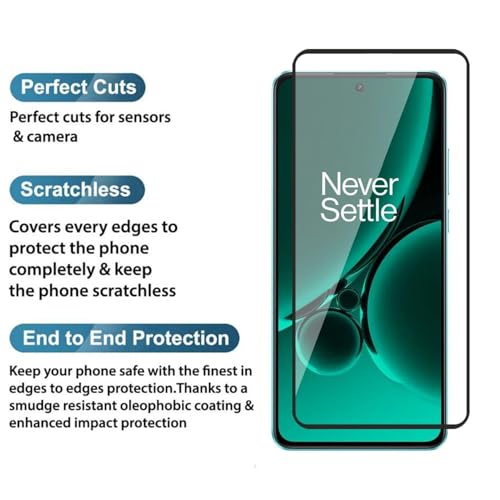 Image of Premium Tempered Glass Screen Protector Guard Compatible For Oneplus Nord CE 4 lite 5G (6.67 Inch, Pack of 1) | Edge to Edge Coverage With Easy to installation kit