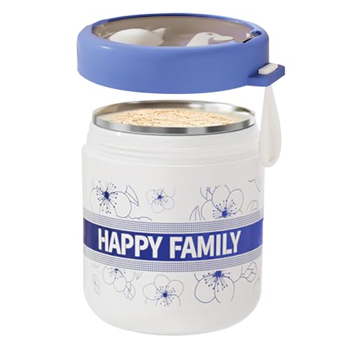 Vasos de yogur de cereales, recipientes para preparación de comidas, tarro de tazón de cereales para calentar en microondas, lonchera para viajes de corta distancia