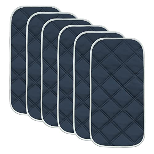 Image of Sunny zzzZZ 6 Pack Baby Waterproof Changing Pad Liners - Quilted Thicker Ultra Soft Changing Table Cover Liners - Durable & Easy to Clean - Navy Blue - 23" x 11"