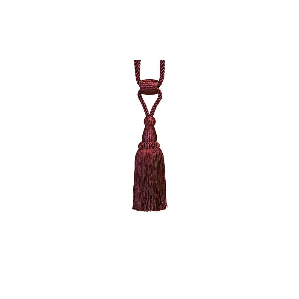 Tassel Window Curtain Tiebacks, Moveable Embrace, Set of 2 (Wine)