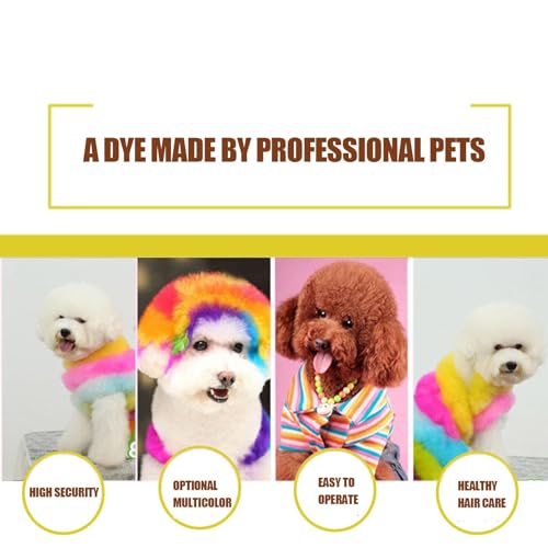 Rurunklee Semi-permanente Hundehaarfarbe, 100 g Pigment Hundefarbe sicher, Tierhaarfarbe für Hunde, Katzen und alle Haustiere können gebadet werden