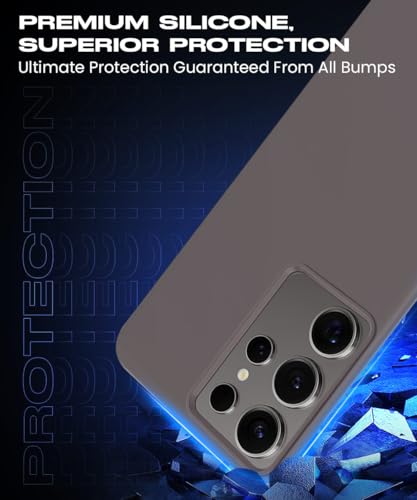 Image of WOW IMAGINE Slim Frameless Back Cover for Samsung Galaxy S24 Ultra 5G | Ultra Thin Lightweight Design & Camera Protection | Soft Matte Silicone Flexible Mobile Case (Grey)