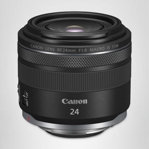 Canon RF 24mm F1.8 Macro is STM Objectif stabilisé pour Appareil Photo Canon RF APS-C, Noir