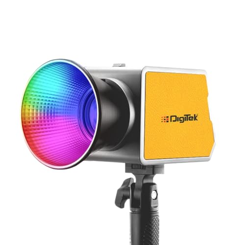 Image of Digitek (DCL 100WBC RGB) 100W LED Video Light with Mini Bowens, Reflector, CRI 97+, 2700-6500K, 13000LM, App Control, 4500mAh Battery, 1 /4 Mount, 20 FX Modes, for Indoor and Outdoor Shoots