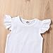 LYQTloml Toddler Baby Girls Ruffle Sleeve Shirt Plain Solid Sleeveless Tshirt Top Blouse Kids Casual Clothes 2PCS