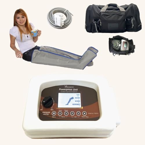 All in One POWERPRESS Recovery Unit Compression Leg Massage System w/Full Leg Complete Set (X-Large Pair Set) with Duffle Carry Bag