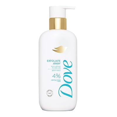 DOVE Exfoliate Away Serum Body Wash, 300 ml, for Refined and Silky Skin, with 4% Refining Serum + AHA, Dermatologist Co-Created, Paraben
