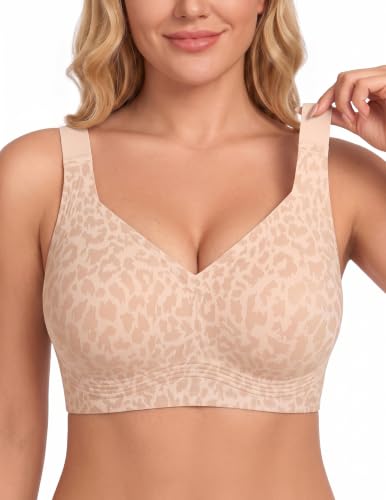 Image of PoseFree Jelly Bras for Women, Wireless No Underwire, Full Coverage Support