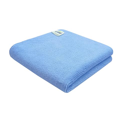 Image of SOFTSPUN Microfiber Cloth - 1 pcs 40x40 cms 340 GSM Sky Blue Thick Lint & StreakFree Multipurpose Cloths Automotive Microfibre Towels for Car Bike Cleaning Polishing Washing & Detailing.