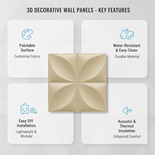Image of Kayra Decor 3D Wall Panel Butterfly Design White Tail Color 19.7 inch x 19.7 inch (Pack of 12) - Covers 32.34 Sq. Ft.