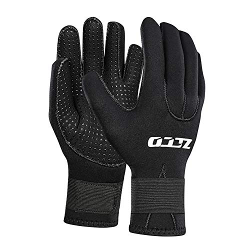 WYYHAA 3/5Mm Neoprene Wetsuit Gloves, Full Finger Anti Slip Wear-Resistant Warm Scuba Diving Gloves for Men Women Kayaking Surfing,3mm,M