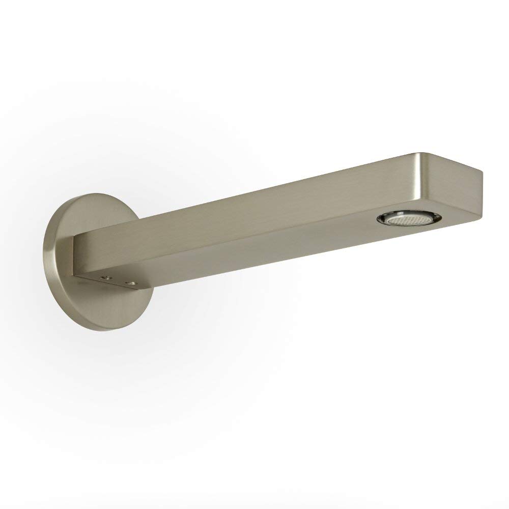 Milano Brushed Nickel Ashurst Wall Mounted Bathroom Basin Bath Spout