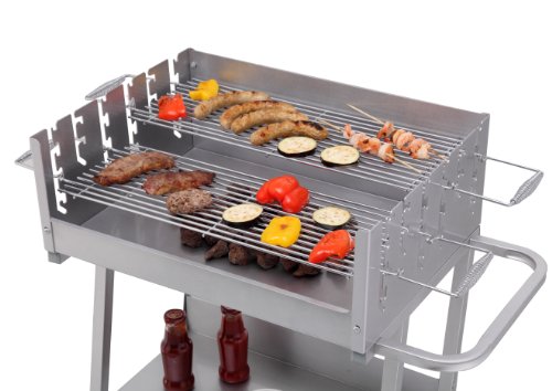 Tepro Holzkohlegrill Grillwagen Pasadena mit Grillfläche 58 x 41 cm