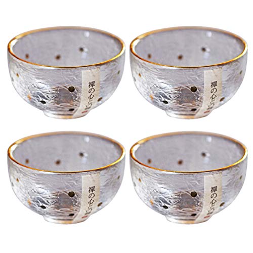 YARNOW 4 copos de saquê japoneses de vidro para shots de vidro para copos de chá, copos de vinho, ca