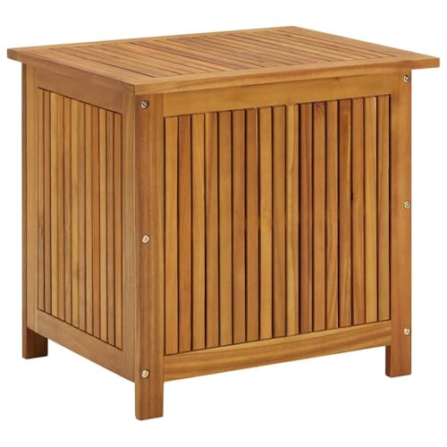 vidaXL Caja de Almacenaje de Jardín Patio Banco Almacenamiento Asiento Entrada Pasillo Decoración Hogar Duradero 60x50x58 cm Madera Maciza Acacia