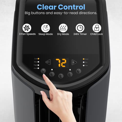 TOSOT 10,200BTU (6,200 BTU SACC) Portable Air Conditioner, Smart Wifi Control, AC Unit with Dehumidifier, Fan, Window Kit for Easy Installation, Cool Rooms Up to 400 Square Feet, Shiny Series - Thumbnail 6