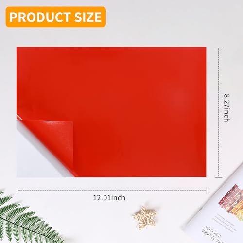 Nuangoo 42 Stück Vinylfolie Plotter, Plotterfolie Selbstklebend Vinyl 30.5x21cm,Plotter Folien,Personalisierte Gravur auf Glas – Ideal für Autozugblume, Wanddekoration, Werbegeschenke & DIY-Anpassung