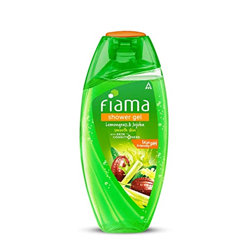 Image of Fiama Body Wash Shower Gel Lemongrass & Jojoba, 250ml, Body Wash for Women and Men with Skin Conditioners for Smooth Skin & Gentle Exfoliation, Suitable for All Skin Types