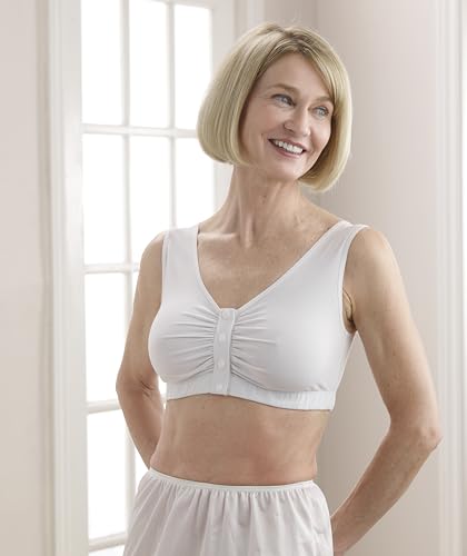 Silverts Front Closure Bra - Comfortable Adaptive Front Snap Bra for Elderly - Wide Straps, Underwire & Padding Free4
