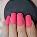 CoolNail Hot Pink Rose Matte Fake Nails Rose Red Frosted False Nails Square Top Full Nail Art Tips Press on Finger Manicure Accessories