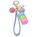 Hongma Porte-clés Femme Pendentif Macaron Balle Mignon Métal
