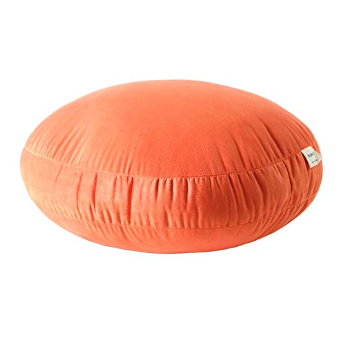 Hodeco Almohadas redondas con relleno de poliéster con forma de plumón, súper suaves, ultra esponjosas, al tacto, decorativas, círculos, para sofá, cama, oficina, automóvil, 1 pieza (18 x 18 pulgadas,