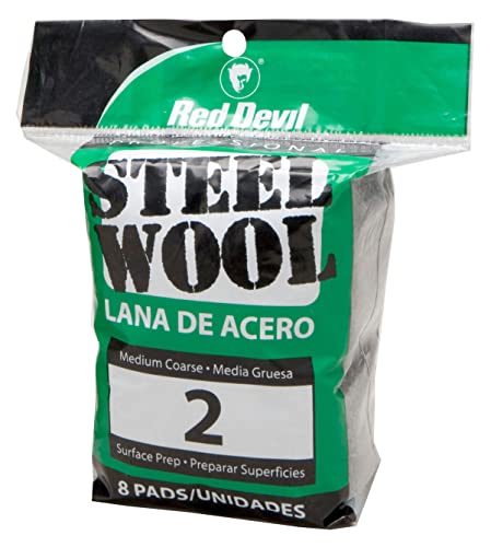 Image of Red Devil 0325 Steel Wool, 2 Medium Coarse, (Pack of 8)