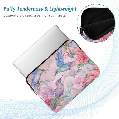 Funda para portátiles de 13-14 pulgadas con diseño de colibríes y flores miniatura 5