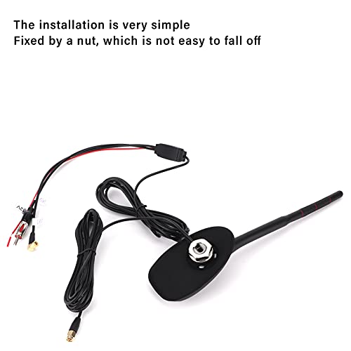 Antenne de Voiture, Antenne de Voiture, Antenne Active Dab, Qiilu Antenne de Voiture, Antenne Dab + GPS + FM Support de Toit Supérieur Amplifié Actif étanche à la Poussière Universel