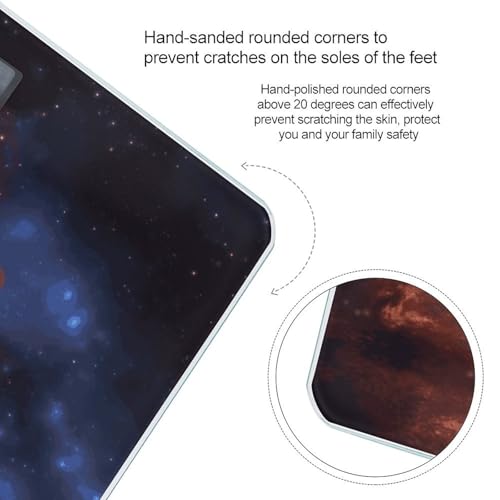 Báscula digital para baño con fondo espacial y pantalla grande miniatura 4