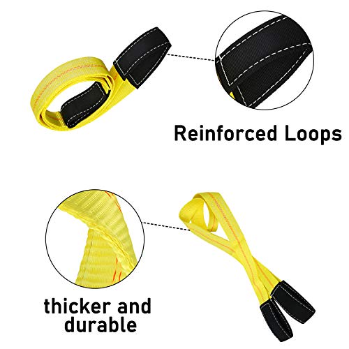 Dooke 2 Pack 6\' x 2\" Lift Sling Straps for Construction 10,000 Pound Capacity