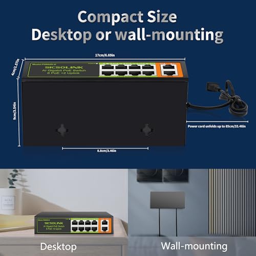 Image of 10-Port Gigabit Unmanaged PoE+ Switch