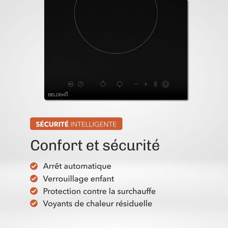BELDEKO Plaque Vitrocéramique 2 Feux Flex 3400W - Marque Française