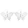 Fluttering Elegance Fashion Filigree Earring - Lightweight Gift, Fish Hook, Cutout, Stylish Elegant, Butterfly, U Shape, Flower Bull Butterfly/Flower/Matte Silver, Base Metal