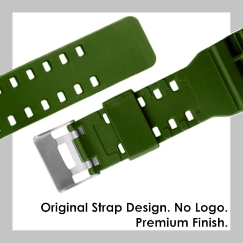 Image of DBLACK ''CDS3'' 16MM Resin Watch Strap / / Best Replacement, Compatible Strap with CASI0 Gshock GD-120, GA-100, GA-110, GA-100C & Other Model Watches