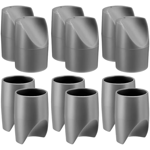 Innconee 12 Pcs Gray Chair V-tip Stabilizer Caps 7/8 Inch Od Folding Chair Leg Cap Non-marring Round Top of Leg Protectors Works with Metal and Padded Chairs