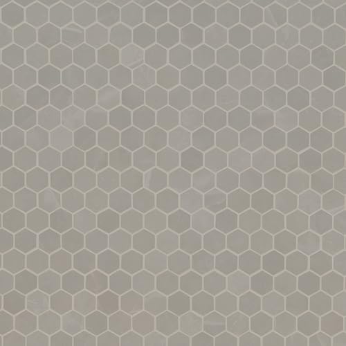 MSI Sande Grey Hexagon Matte Porcelain Mosaic Tile for Bathroom, Kitchen Backsplash, Accent Wall Tile, and Shower Wall Tile