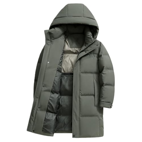 Doudoune longue capuche homme contre le froid veste hiver