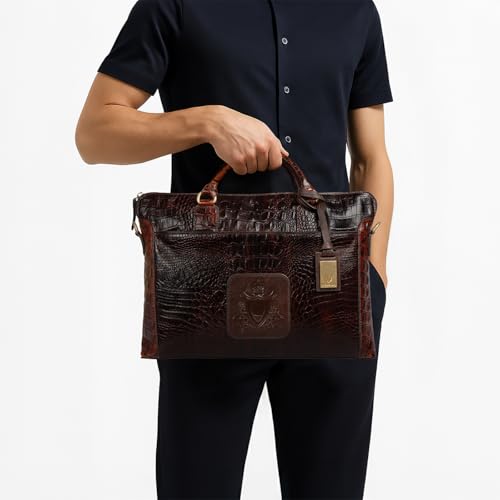 Image of Hidesign CARNEGIE 01 Genuine Leather Men's Laptop Bag