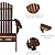 Outvita Folding Adirondack Chair Set of 2, 350LBS Solid Wood Garden Chair Weather Resistant, Outdoor Wooden Accent Furniture Fire Pit Lounge Chairs for Garden, Yard, Patio, Lawn, Carbonized