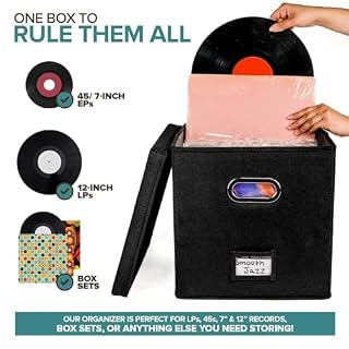 Boîte de rangement pour disques vinyles – Caisse pour albums avec couvercle et poignée – Boîte décorative pour disques vinyles de plus de 50 et plus de 30,5 cm - Les Beatles, Paul McCartney, John Lennon, RIngo Starr, George Harrison Boîte de rangement pour disques vinyles - Caisse pour albums avec couvercle et poignée - Boîte décorative pour disques vinyles de plus de 50 et plus de 30,5 cm – Image 6