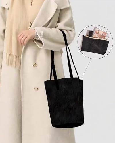 Women Fabric Canvas Tote Shoulder Everything Bag with Inner Pocket Latop Sleeve Crossbody Strap Makeup Bag2