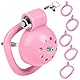 BDSMJOY Chastity Cage Male small mit Dilator Harnröhre,Peniskäfig für Crossdresser,Keuschheitskäfig Keuschheitsgürtel mit 5 Hodenringe,BDSM Set Sklaven Sex Spielzeug für die Männer (Rosa)