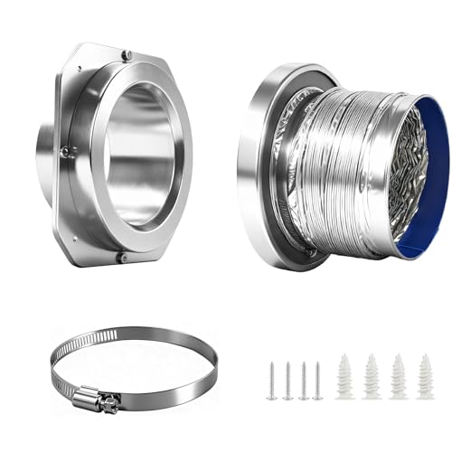 Magnetic Dryer Vent Connector, Easy to Clean and Install Dryer Vent, Magnetic Dryer Vent Coupling Kit Including a 3.3 FT 4